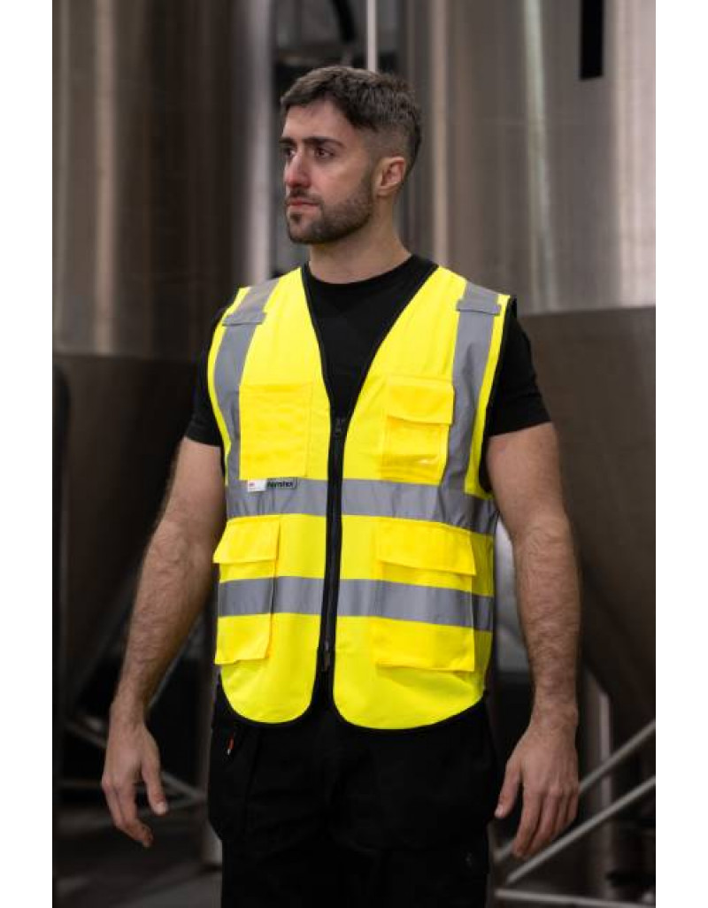 Vestă multifuncțională de înaltă vizibilitate